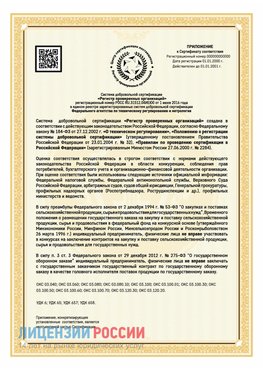 Приложение к сертификату для ИП Городище Сертификат СТО 03.080.02033720.1-2020